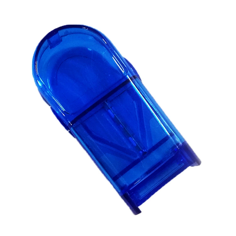 Pill Splitter & Dispenser Compact Transparent Pill Cutter, Portable Medication Divider for Elderly