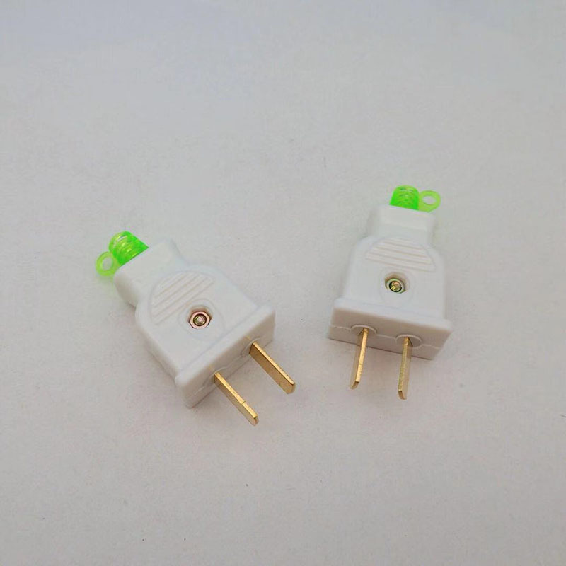 Factory wholesale white power plug two plug two pin plug shrimp tail plug Factory wholesale white power plug two plug two pin plug shrimp tail plug