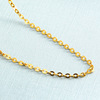 Brass golden necklace with pigtail, pendant, chain, 24 carat