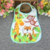 Three dimensional children's waterproof eating bib for food, with pocket