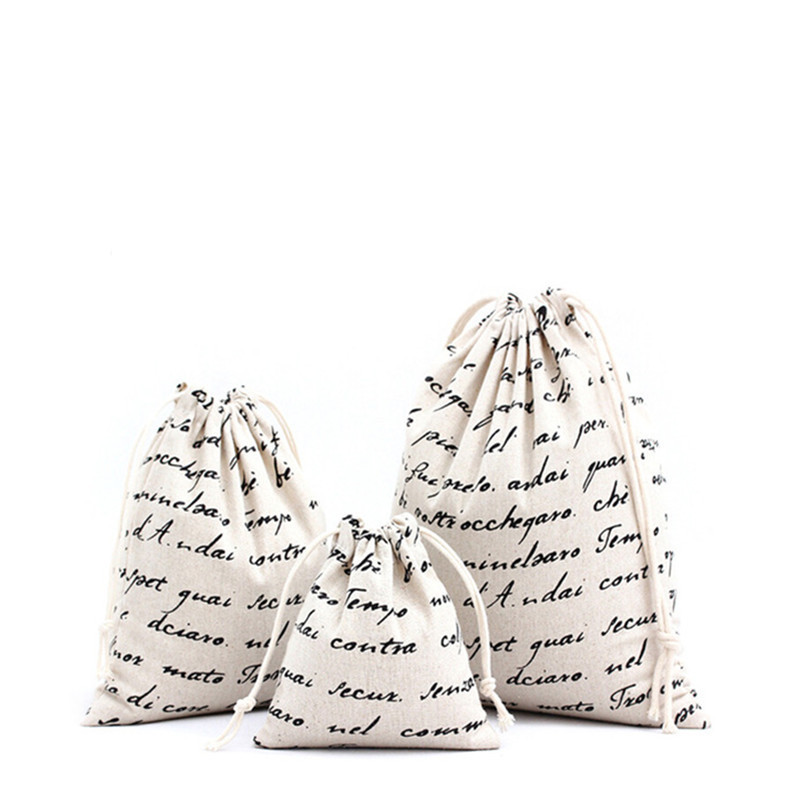 印花棉布袋多种颜色丝印棉布束口袋拉绳包装袋礼品实用收纳环保