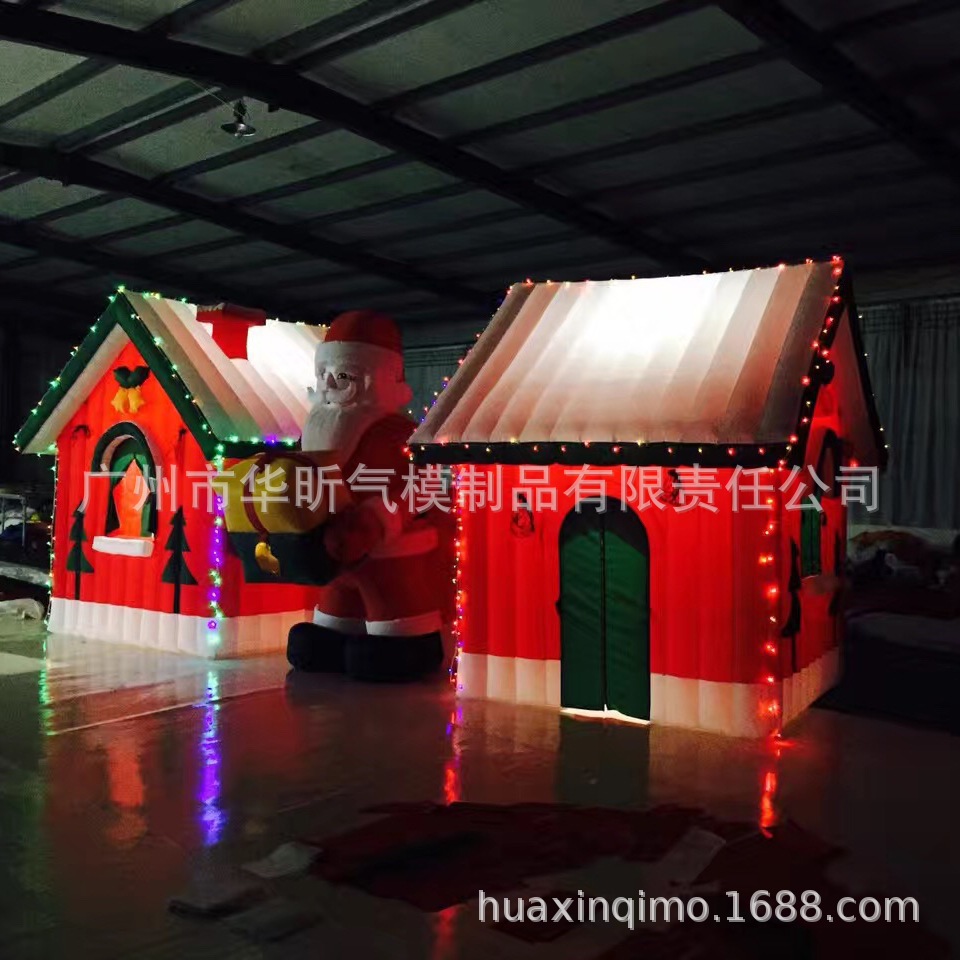 跨境节日圣诞节气模装饰充气圣诞老人模型活动道具充气圣诞树气模