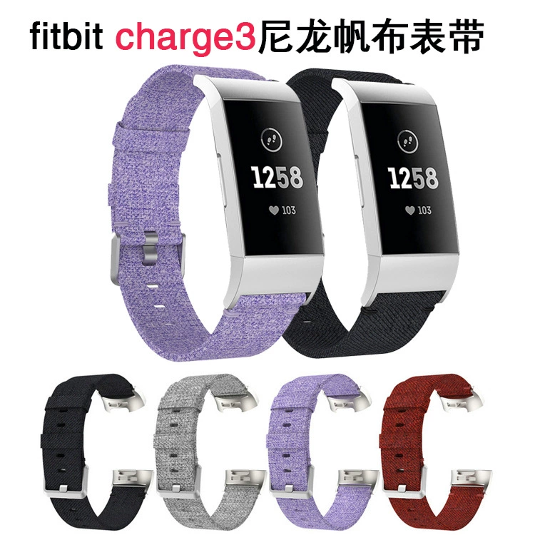 Fitbit charge3 нейлоновый джинсовый холщовый Ремешок Fitbit charge3 сменный Браслет
