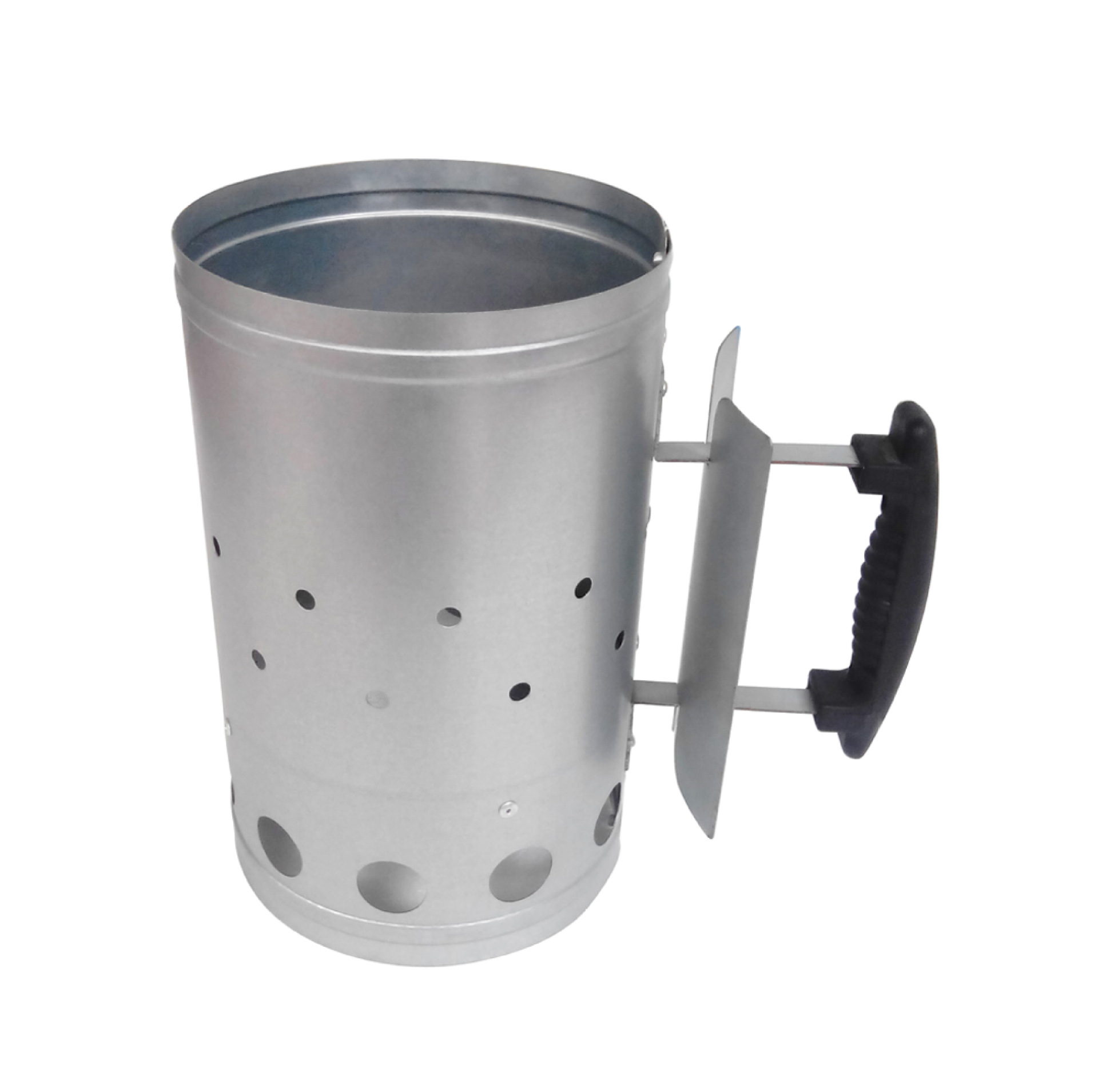 La producción de la fábrica de barbacoa estufa de carbón de madera del barril de carbón encendido encendedor de BARBACOA especial galvanizado Placa de 17CM de diámetro punto barril de carbono