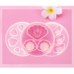 水晶滴膠貝殼模具半立體高鏡面手工飾品帶孔貝殼免打磨廠家直銷