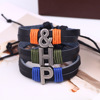 Fashionable woven bracelet with letters handmade, English letters, simple and elegant design