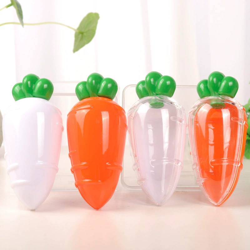 Carrot Candy Box (Creative) Plastic Mini Cartoon Candy Container, 12×5 cm, Orange/Transparent