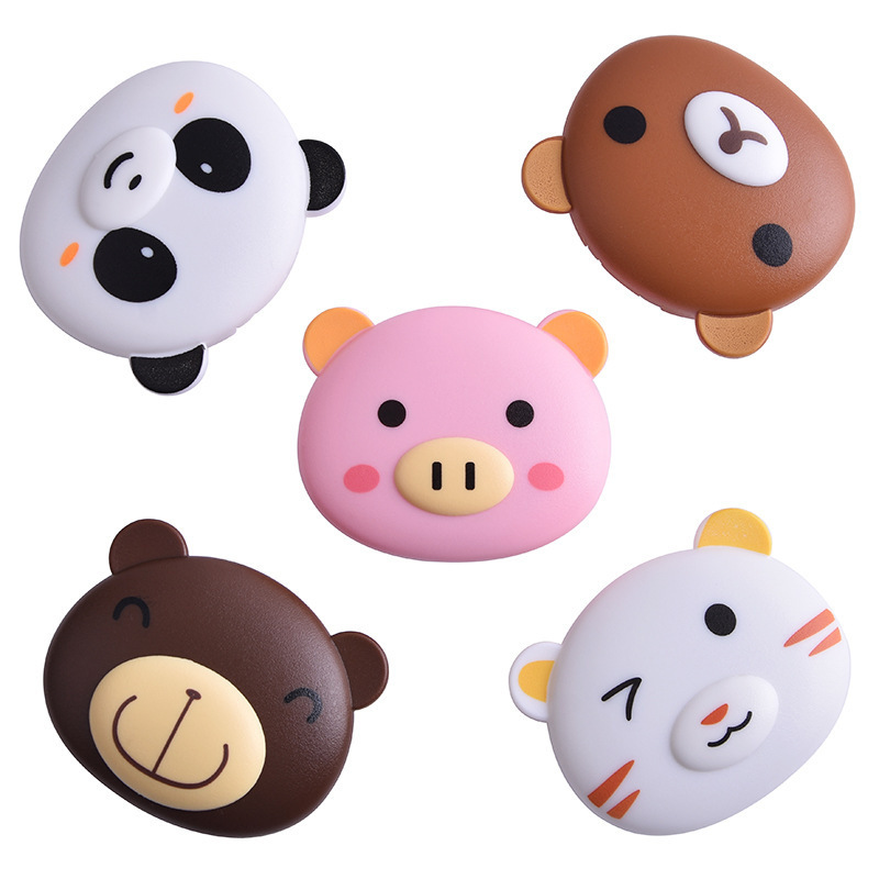 Cute pet animal series contact lens case contact lens couple box cartoon shape beauty eye contact care box
