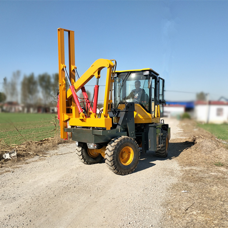 新年公路护栏打桩机 公路护栏打桩机现货 护栏钻孔一体机厂家