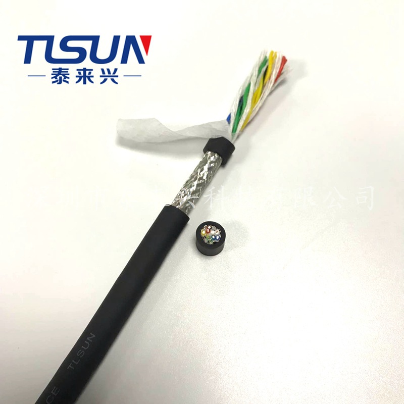 厂家供应 双绞编织屏蔽线 TRVSP 4x2x0.75mm2 高柔性拖链电线电缆