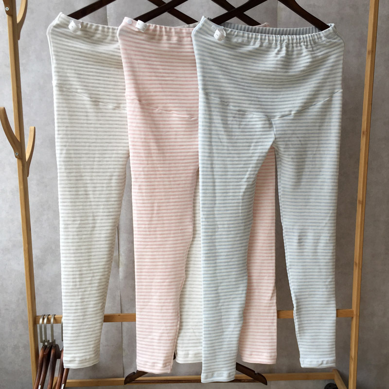 Long-staple cotton thickened maternity adjustable waist support belly long johns thermal underwear confinement bottoming home pajama pants Long-staple cotton thickened maternity adjustable waist support belly long johns thermal underwear confinement bottoming home pajama pants