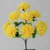 Qingming Festival simulation chrysanthemum 9 -headed chrysanthemum sacrifice graveyard flower bouquet Yiwu simulation flower tombstone simulation silk flower factory approval
