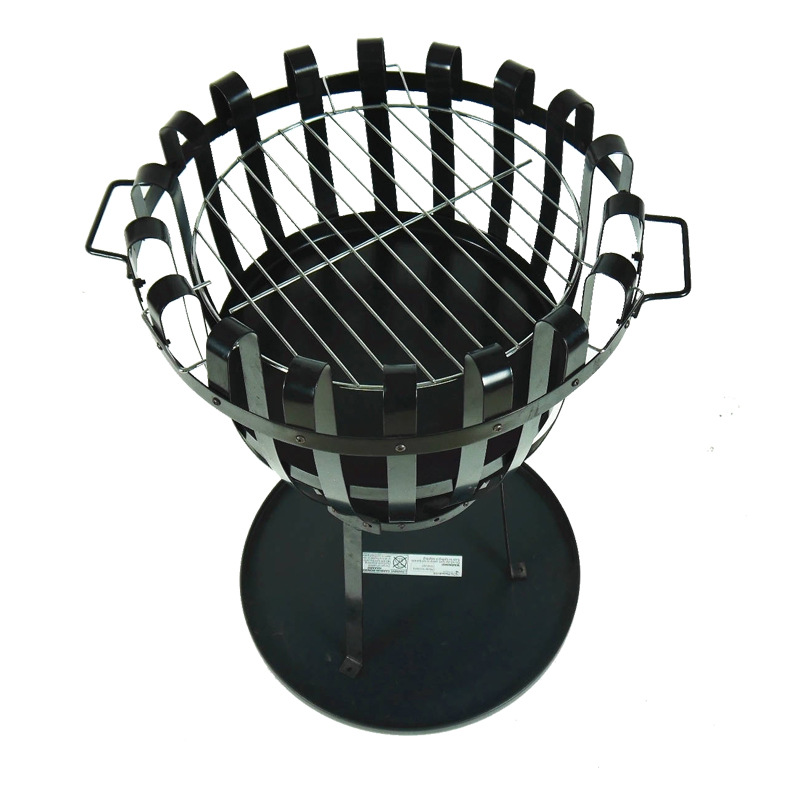 Estufa y Parrilla de Barbacoa Redonda de Hierro Portátil Desmontable para Exteriores image 5