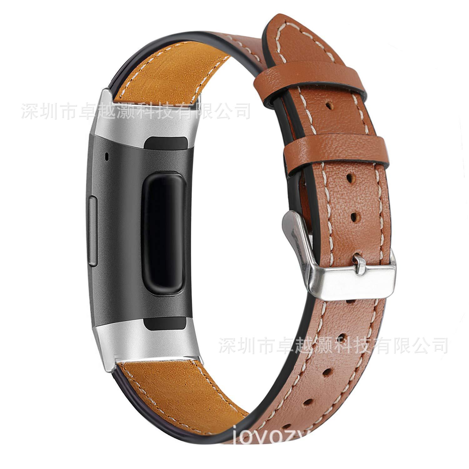 Para Fitbit charge3 reloj primera capa de cuero vaca reemplazo Correa muñeca charge3 cinturón