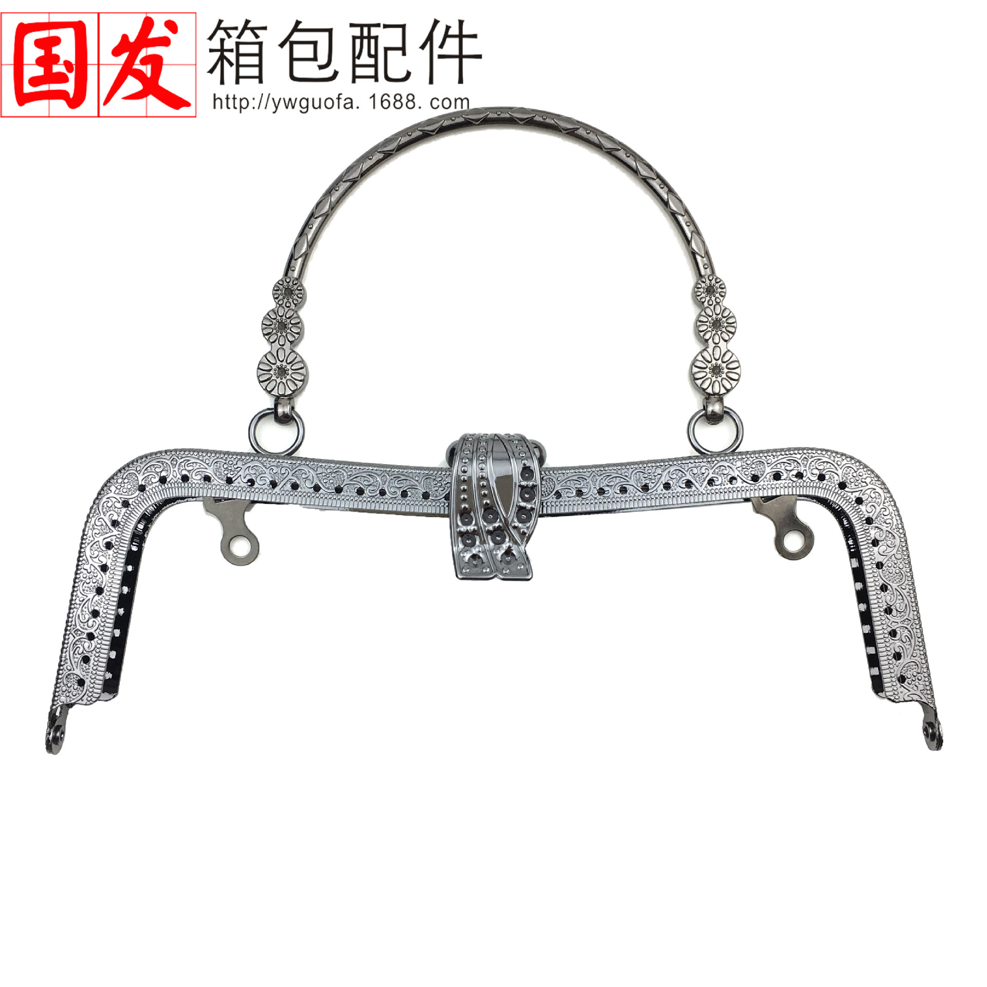 20cm cintura cóncava en relieve hojas grandes tres flores mano mano oro mano mano oro accesorios bolsa de material DIY