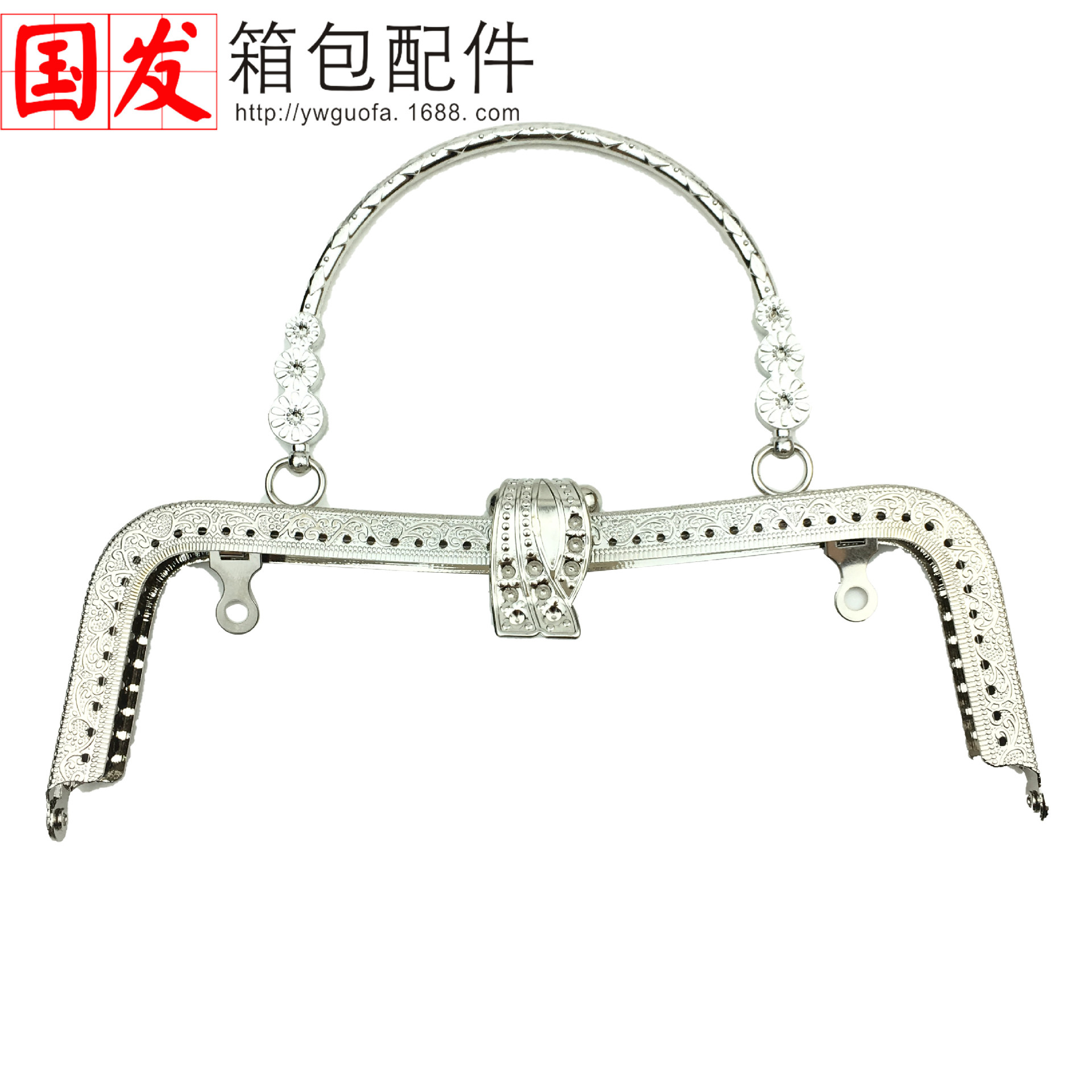 20cm cintura cóncava en relieve hojas grandes tres flores mano mano oro mano mano oro accesorios bolsa de material DIY