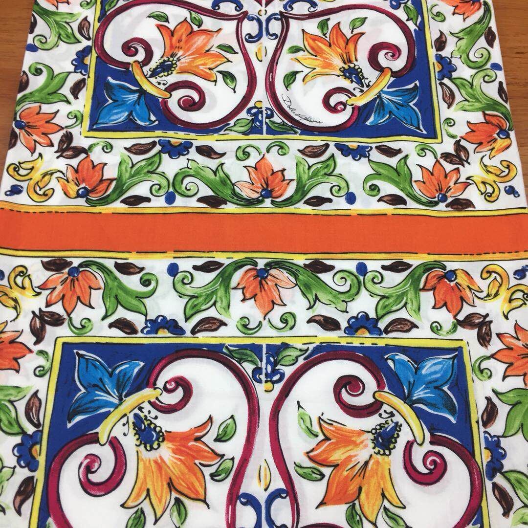 春夏 天丝棉印花面料活性环保印花 厂家直销 现货供应