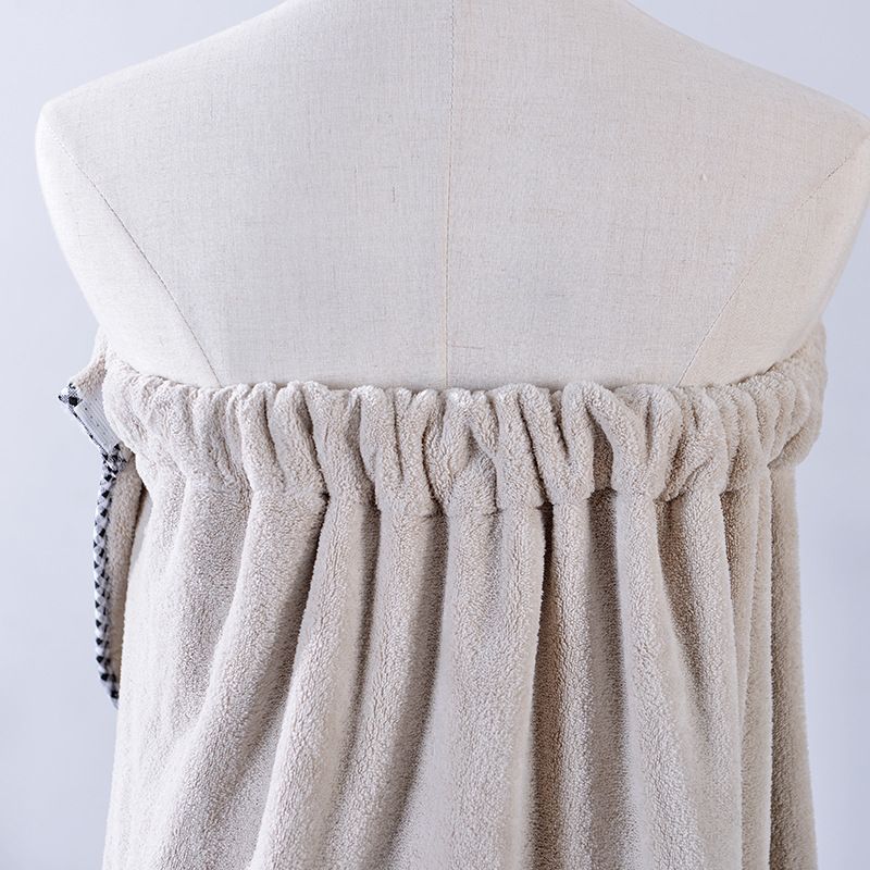 Super absorberende badhanddoek set van koraalvlies met strik_voghion.com