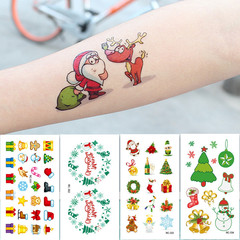 Rica Long New Christmas Tattoo Sticker Colorful Christmas Tree Festival Tattoo Sticker Waterproof Temporary Tattoo