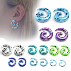 Amazon Bestselling Acrylic Vortex Ear Cuff with Colorful Spots Engraving Earring Piercing Jewelry