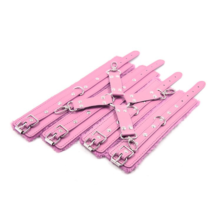 Herramientas de Bondage SM, Juguetes Sexuales, Esposas de Peluche, Esposas para Atar Manos y Pies Detrás de la Espalda, Accesorios para Representaciones Escénicas, Suministro de Amazon