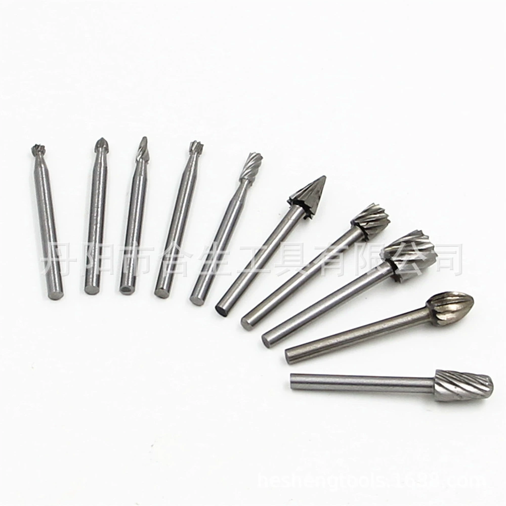 Трансграничный 10-компонентный вращающийся напильник из быстрорежущей стали для деревообработки ручной работы DIY резьба корня электрическая Шлифовальная головка резьба фрезы