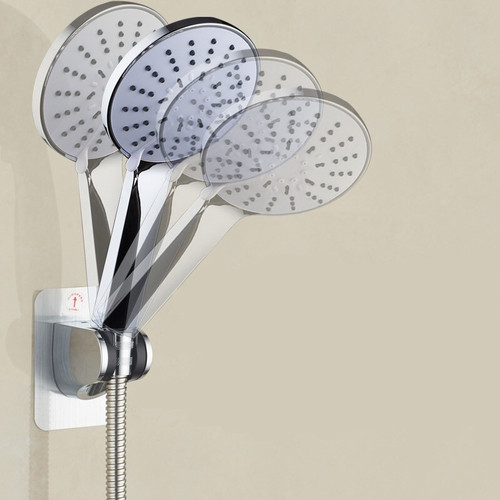 Shower head seamless bracket no punching adhesive type adjustable bathroom shower head nozzle fixed base