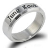 Korean version of the new BTS BTS Around the ring stainless steel name birthday ring ring necklace can be dual -use women