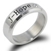 Korean version of the new BTS BTS Around the ring stainless steel name birthday ring ring necklace can be dual -use women