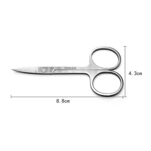 Stainless steel sanding A scissors, nose hair scissors and eyebrow trimming tools, double eyelid scissors, small elbow scissors, beauty tools