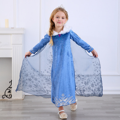  Halloween Children's Frozen Princess Dress Children's Clothes Girls Elsa Princess Children's Dress Frozen Dress