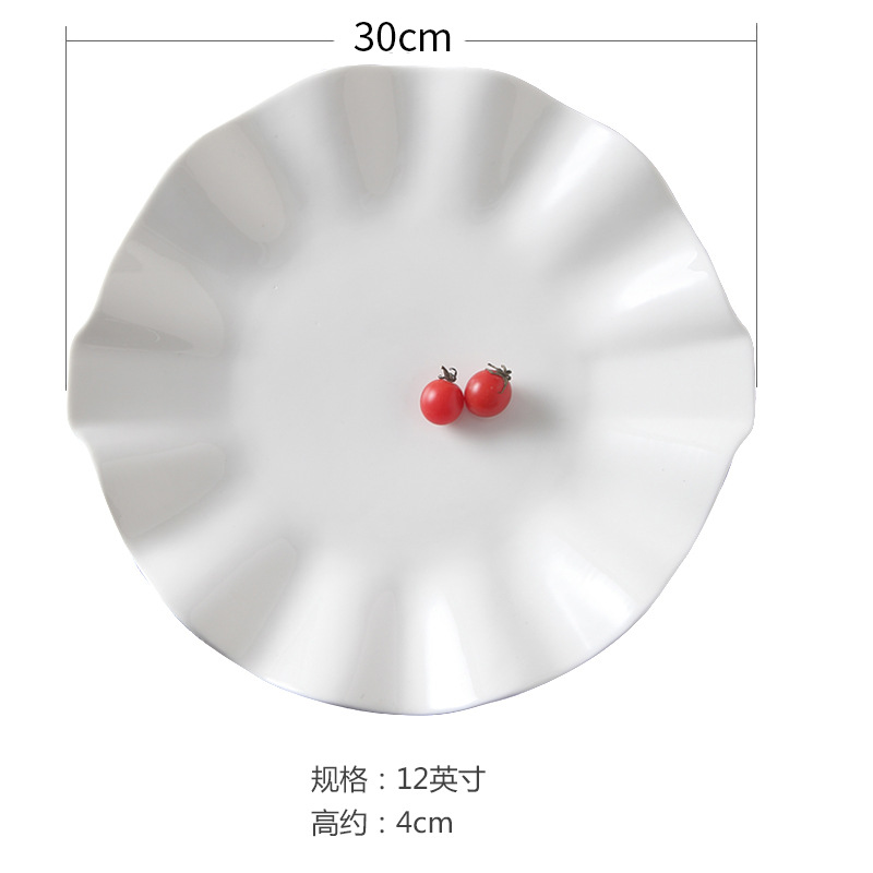 12 인치 연꽃 잎 접시
