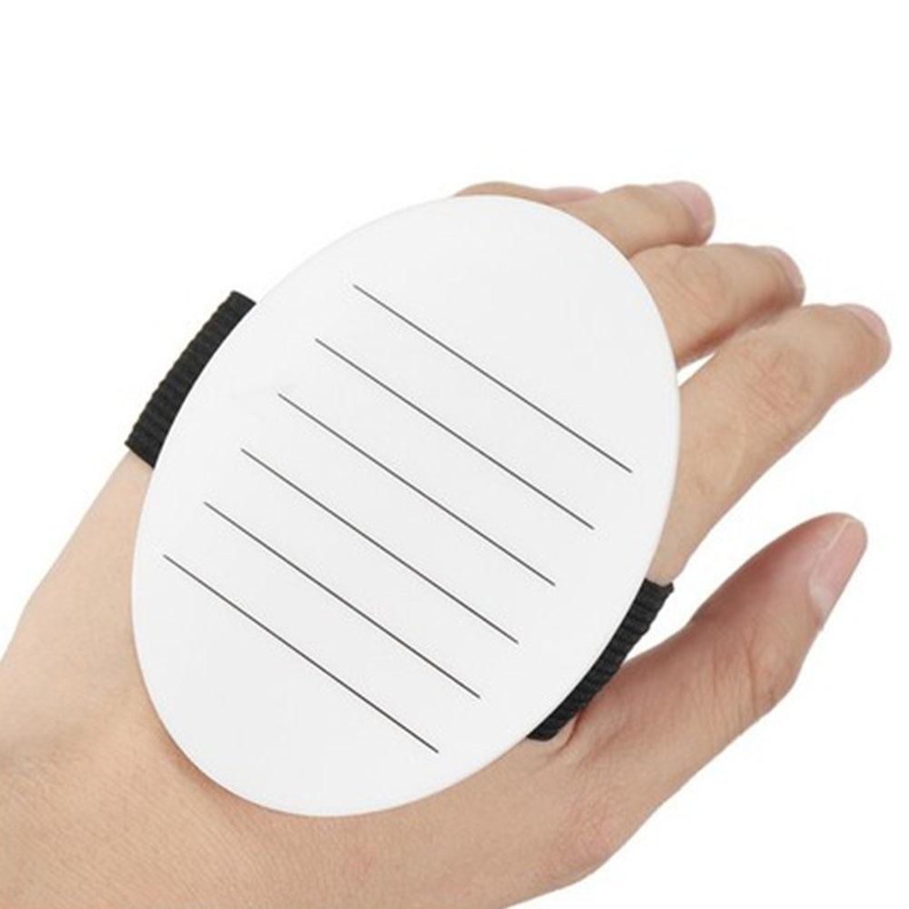 绑带式白色亚克力睫毛板 手持椭圆嫁接睫毛板 山茶花开花板取毛台