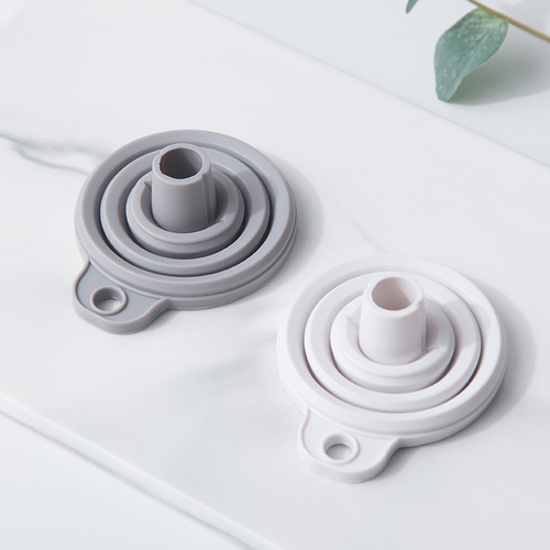 Silicone funnel telescopic folding mini funnel for oil pouring wide diameter wine leakage household small funnel dispenser