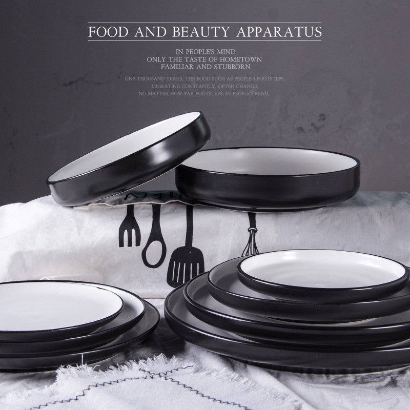 Estilo nórdico INS ensalada de frutas de cerámica plato de sopa profunda tazón