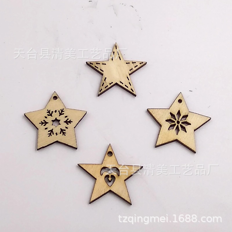 Color de madera mezcla de madera de dibujos animados mezcla de botones de madera de bricolaje 50 piezas por paquete