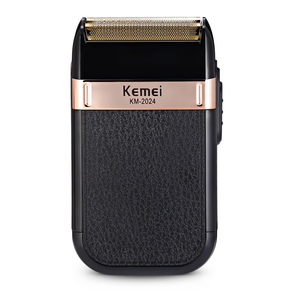 KM-2024 Komei nuevo USB carga alternativo doble red de afeitar de oro y plata cuchillo neto de lavado de cuerpo completo
