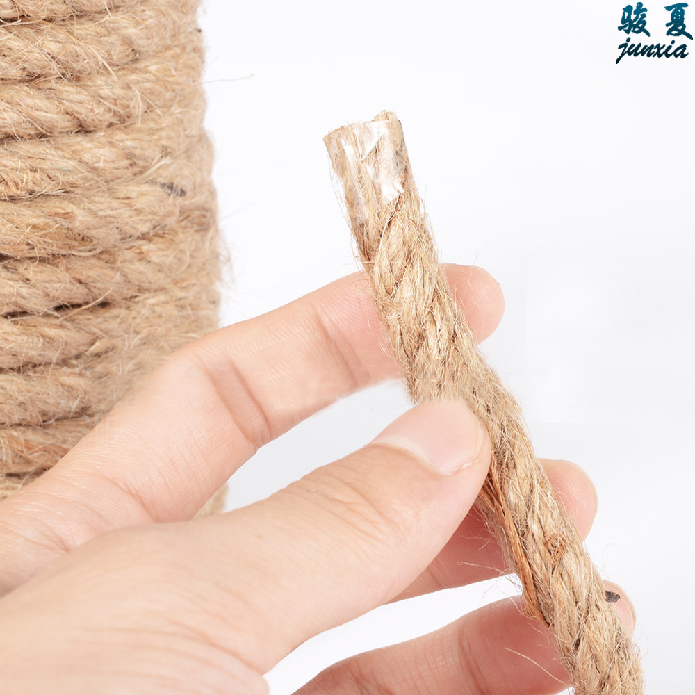 Cuerda de cáñamo de protección del medio ambiente, cuerda hecha a mano de bricolaje, decoración, embalaje, etiqueta, cuerda de cáñamo 1mm-20mm, varias especificaciones de grosor