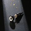 Earrings for beloved stainless steel suitable for men and women, black hair accessory, European style, does not fade