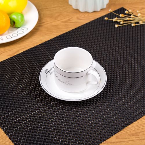 Luxury PVC Western placemat hotel restaurant dining table square European style insulated placemat table mat Western tableware mat coffee table mat