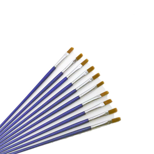 Manufacturer wholesale digital oil painting brushes plastic rod brushes single nylon painting brush for carving plaster painting