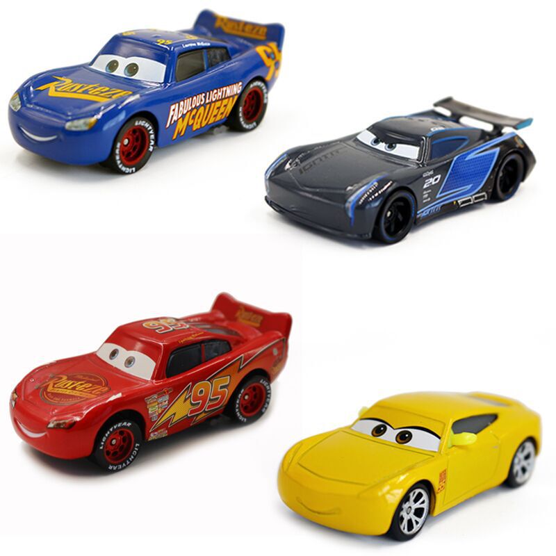Cars 3 Black Storm Jackson McQueen Yellow Cool Sister Alloy Car Model Children's Toy