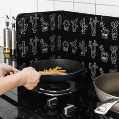 Kitchen oil baffle gas stove aluminum foil heat insulation board household cooking oil splash baffle folding aluminum film oil barrier board