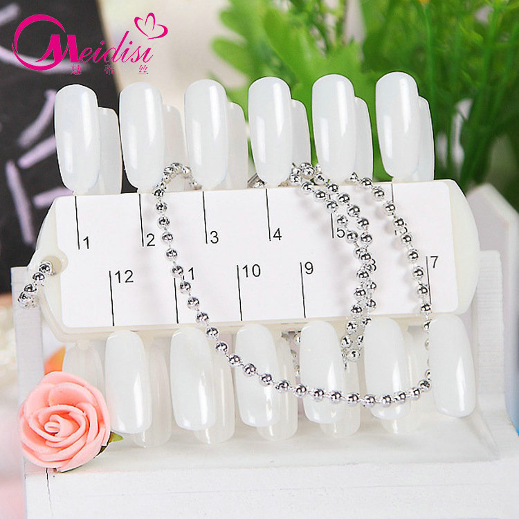 24 PCs nail polish color plate practice nail piece 24 colors nail art with chain color card manicure tools 24 PCs nail polish color plate practice nail piece 24 colors nail art with chain color card manicure tools