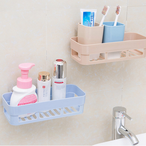Bathroom wall-mounted storage rack without punching and traceless wall-mounted toiletries storage rack toilet bathroom storage rack
