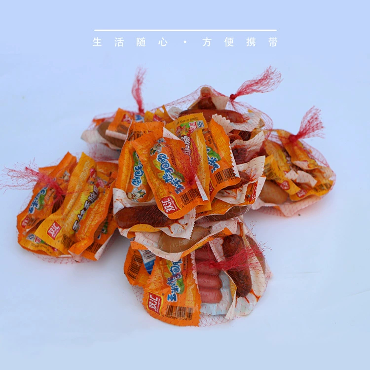 Фабрика прямые поставки ветчина сетчатый мешок сплетенный пластмассой нейлон маленькая сетка шелк PE Мешок хот-дог бекон пластиковый сетчатый мешок