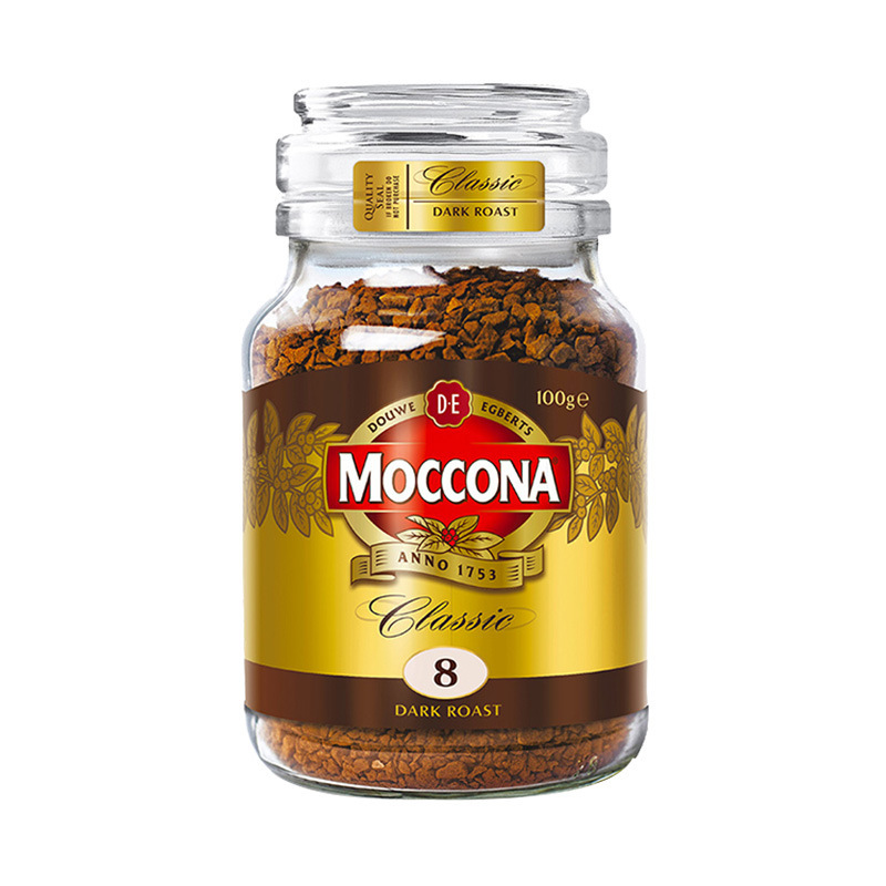 Imported from the Netherlands, Moccona Dark Roasted Pure Black Instant Coffee 100g Bottled Imported Instant Coffee