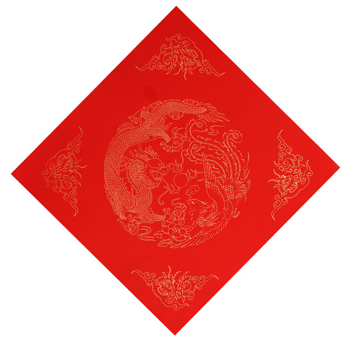 Thousand Years Red Blessings Dou Fang Couplet Paper Blank Spring Festival Couplet Paper Thickened Red Paper Handwritten Rice Paper Wholesale Golden Gate Sticker