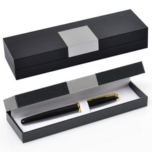 现货供应黑色铝片礼品笔包装盒塑胶盒商务钢笔盒广告礼盒可印logo