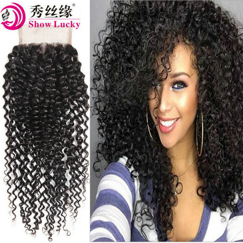 4*4 kinky curly jerry curly lace closure